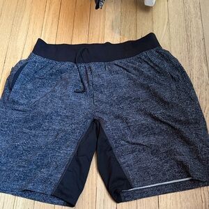 Men's Lululemon Black and Gray Shorts